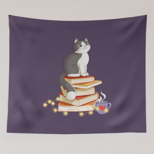 Item preview, Cat Sitting On Books designed and sold by Meowrye.