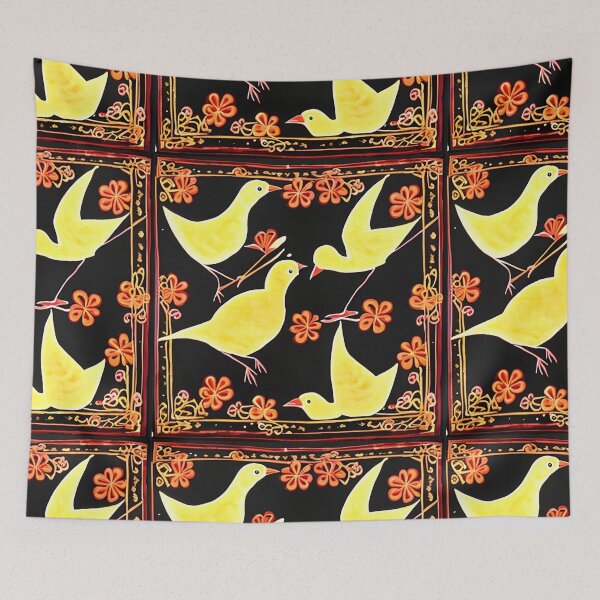 Item preview, Textile Batik Pattern with Floral and Bird Motifs 5 designed and sold by marunoens01.