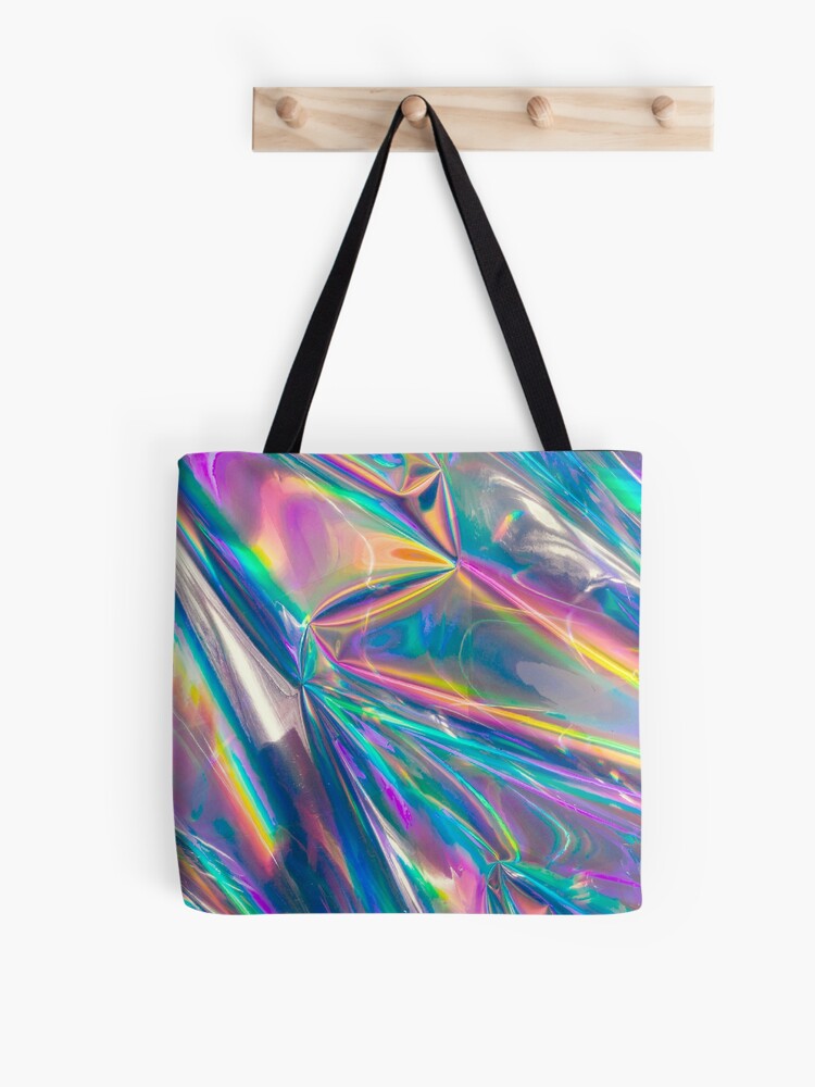 Holographic tote outlet bag