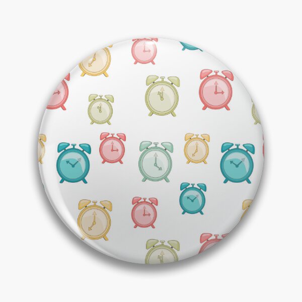 Item preview, Copy of colored retro clock alarm clocks on white background designed and sold by YuYuKoroleva.