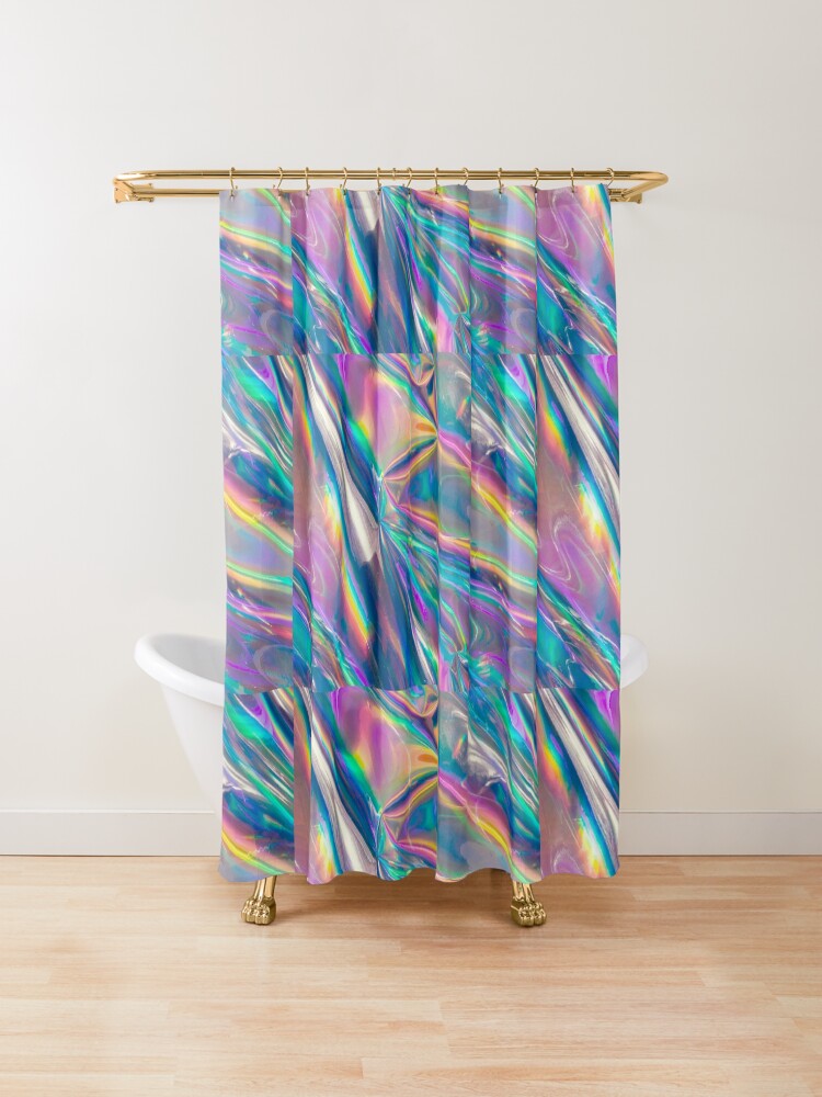 "holographic" Shower Curtain by forbiddngoods Redbubble