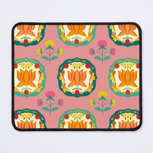 Item preview, indian lotus flower pattern designed and sold by KomalArteShop.