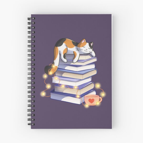 Item preview, Calico Cat durmiendo en libros designed and sold by Meowrye.