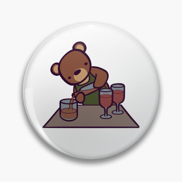 Item preview, Brown Beartender - A Cute Grizzly Bear Bartender designed and sold by ThumboArtBumbo.