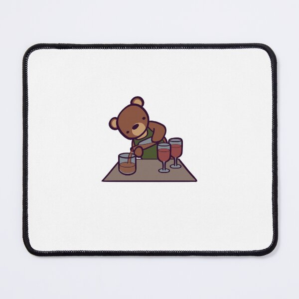 Item preview, Brown Beartender - A Cute Grizzly Bear Bartender designed and sold by ThumboArtBumbo.