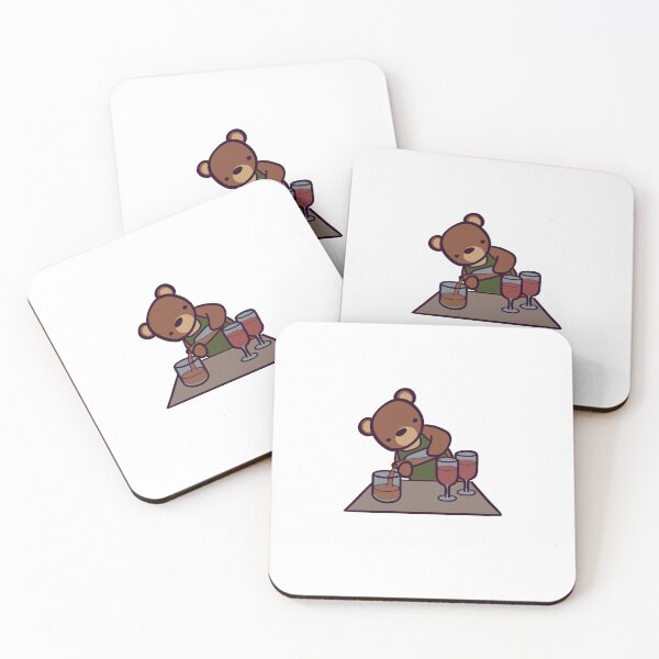 Item preview, Brown Beartender - A Cute Grizzly Bear Bartender designed and sold by ThumboArtBumbo.