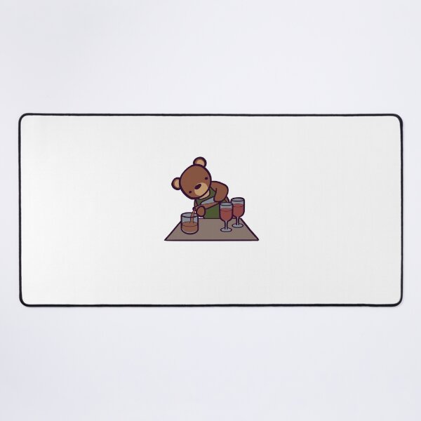 Item preview, Brown Beartender - A Cute Grizzly Bear Bartender designed and sold by ThumboArtBumbo.