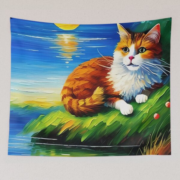 Item preview, Cat Playing With a Ball of String designed and sold by AnimPet.