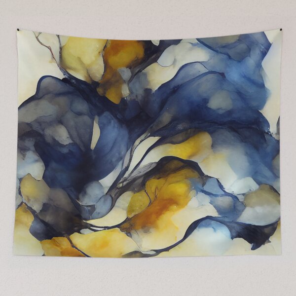 Item preview, Watercolour abstract aesthetic design orange purple blue phone case dress tile bag designed and sold by LunarSeaArt.