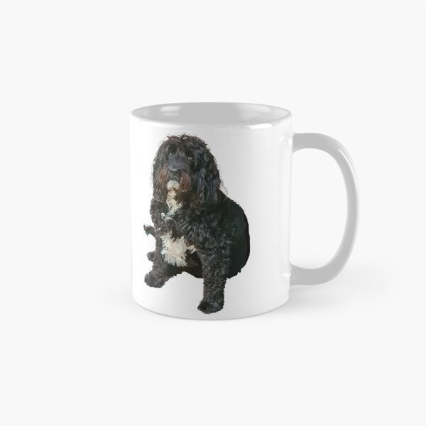 Item preview, Cockapoo Puppy - Black Fur with White Belly designed and sold by Bandia.