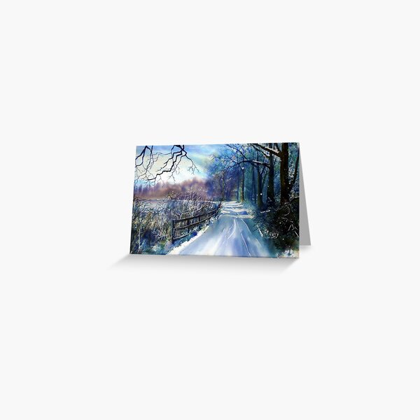 On the Banks of the Ouse in Winter Greeting Card
