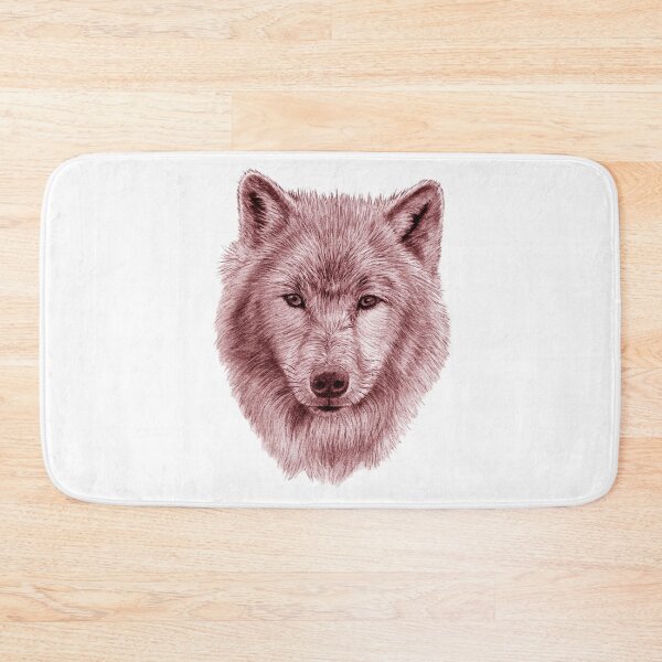 Item preview, Wolf portrait - brown-red colorized version designed and sold by SylvieG18.