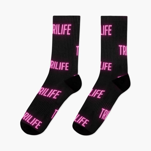 Item preview, Trilife Triathlon Pink on Black designed and sold by Triathlongram.