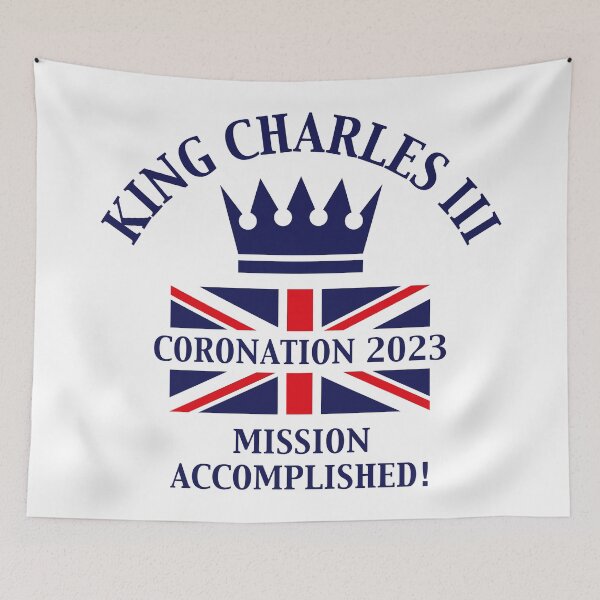 Item preview, King Charles 3rd / Mission Accomplished (Navy) designed and sold by MrFaulbaum.