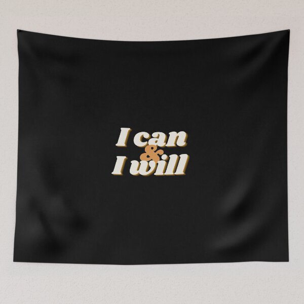 Item preview, I can and I will Triathlon White on Black designed and sold by Triathlongram.
