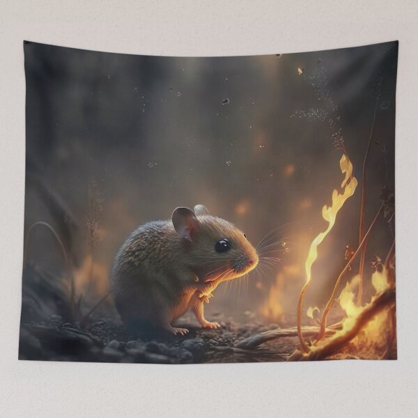 Item preview, mouse in fire designed and sold by WallArtExclusiv.