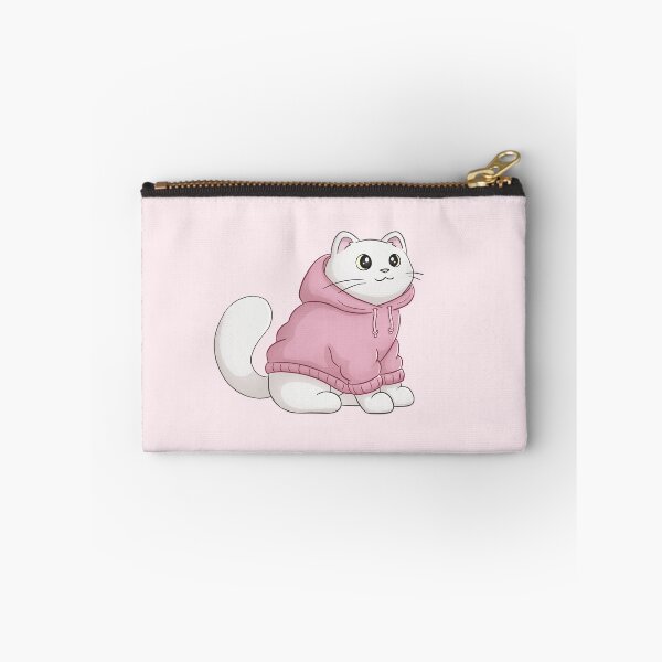 Item preview, White Cat In Pink Hoodie designed and sold by Meowrye.