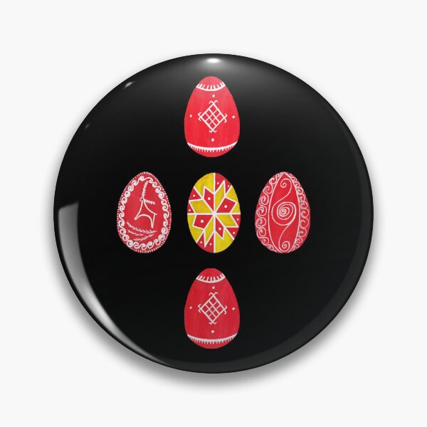 Item preview, Red Pysanka Easter Eggs - Ukrainian handpainted eggs Designs designed and sold by Wolshebnaja.