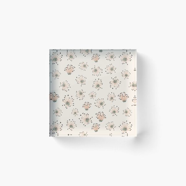 Item preview, pistils pink charcoal with cream background designed and sold by cezidesign.
