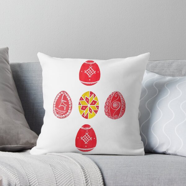 Item preview, Red Pysanka Easter Eggs - Ukrainian handpainted eggs Designs designed and sold by Wolshebnaja.