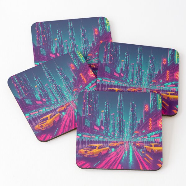 Item preview, Neon lit scifi city designed and sold by NickoGibson.