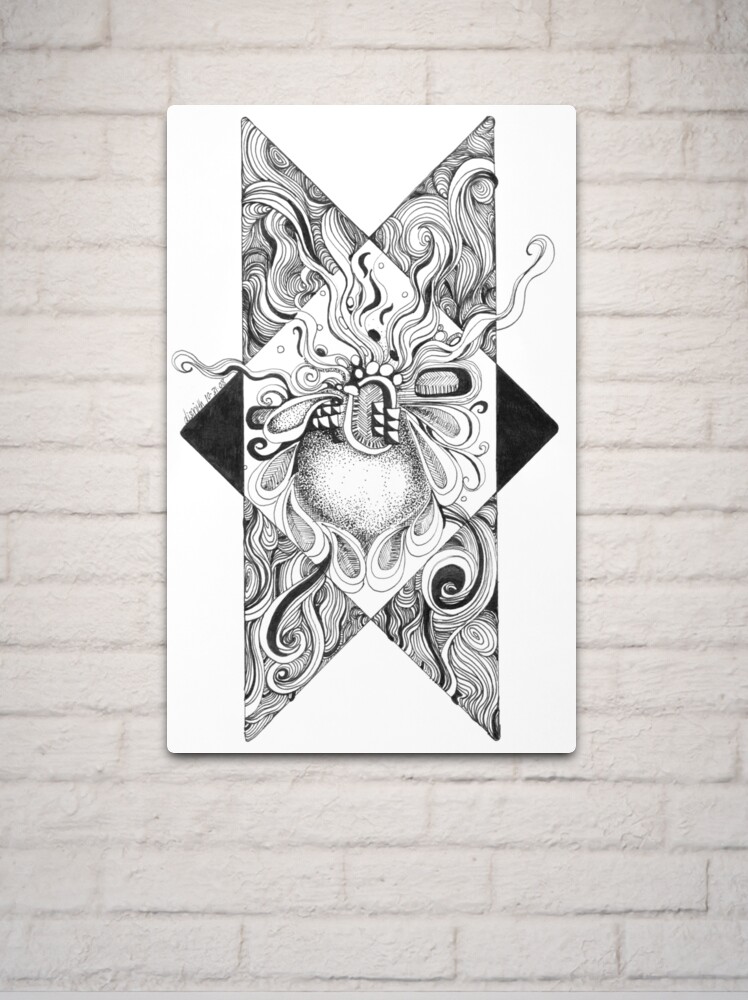 Metal Print, Dreamlike, Ink Drawing designed and sold by Danielle Scott