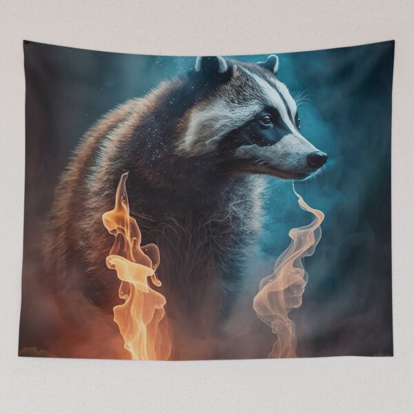 Item preview, Badger in the fire designed and sold by WallArtExclusiv.