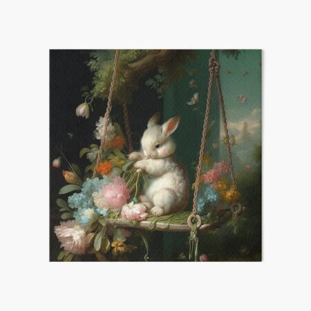 Item preview, Bunny's Playful Sojourn in a Floral Paradise designed and sold by SweetbriarTales.