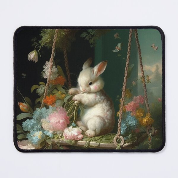 Item preview, Bunny's Playful Sojourn in a Floral Paradise designed and sold by SweetbriarTales.