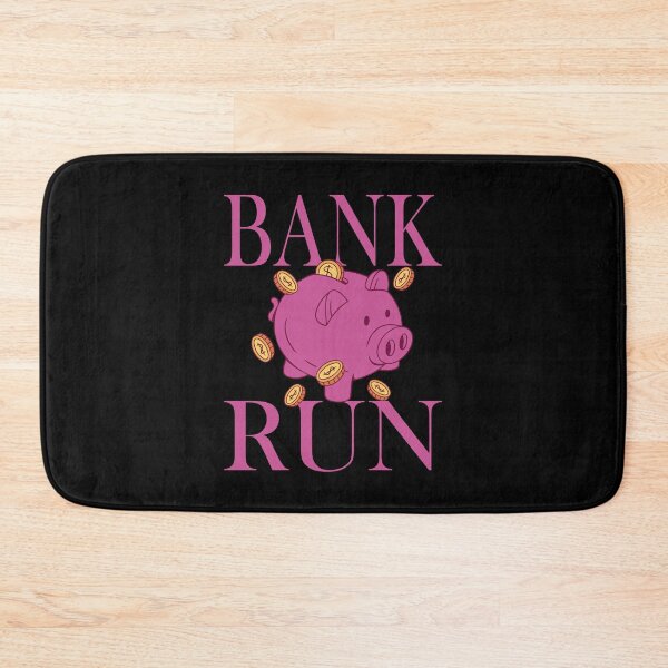 Item preview, Bank Run Cash Money Banks Funny Banking Design Banker Design designed and sold by ReneMM.