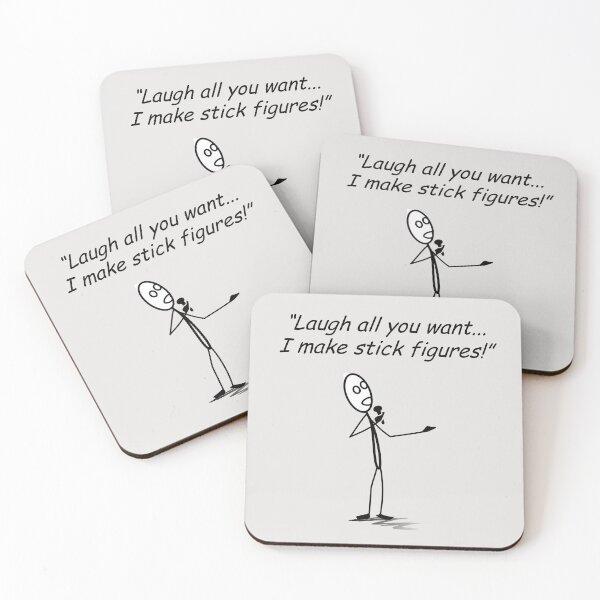 Item preview, Stick Figure Man with microphone: Laugh all you want... I make stick figures! designed and sold by SomeGuyLou.