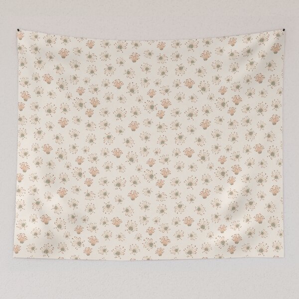 Item preview, pistils pink with cream background designed and sold by cezidesign.
