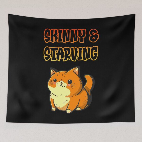 Item preview, Funny Chonk Cat - Skinny Starving poor baby kitty [Sheds tear] designed and sold by MagicStrawberry.