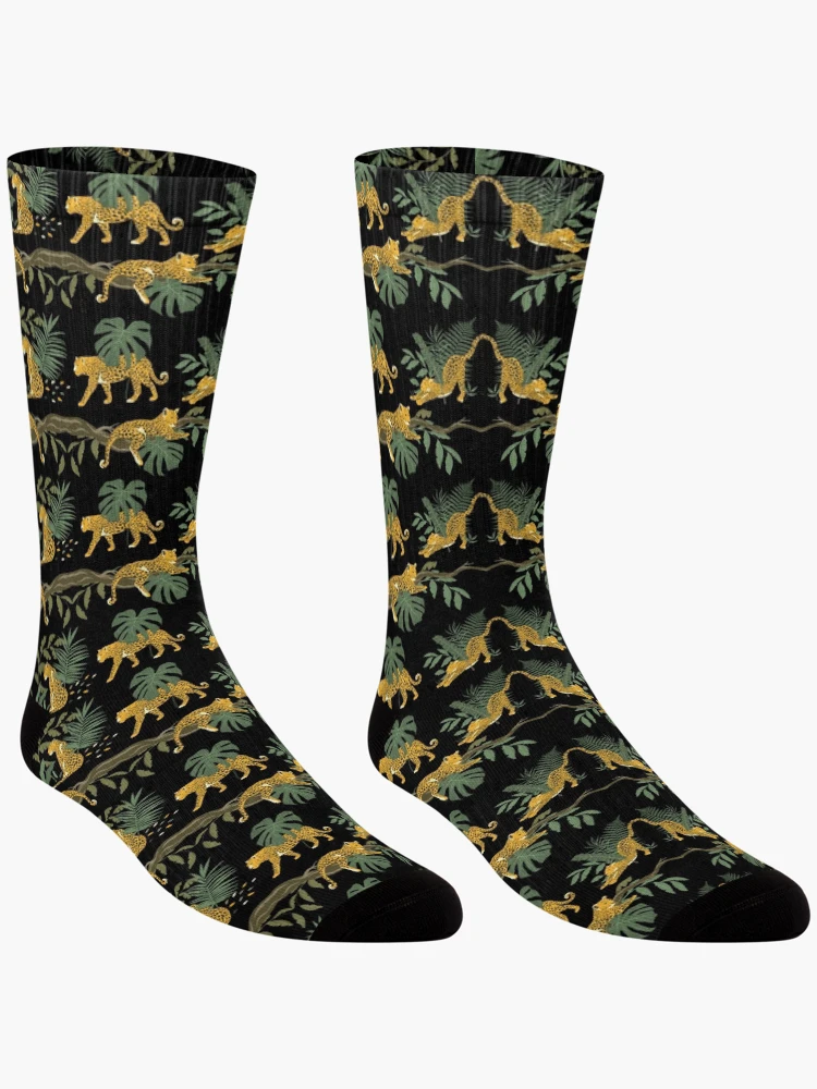Thumbnail 3 of 5, Socks, Jungle Leopard Pattern designed and sold by DFMY.