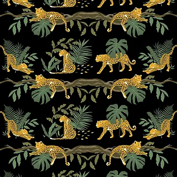 Artwork thumbnail, Jungle Leopard Pattern by DFMY