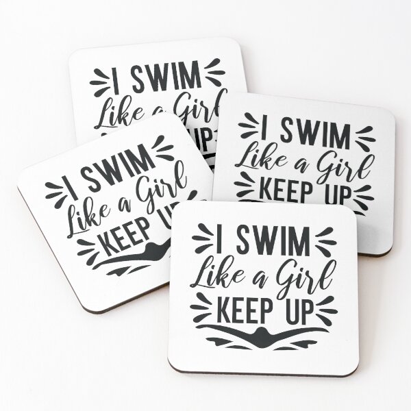 Item preview, I Swim Like A Girl Try To Keep It Up designed and sold by StickeredQuotes.
