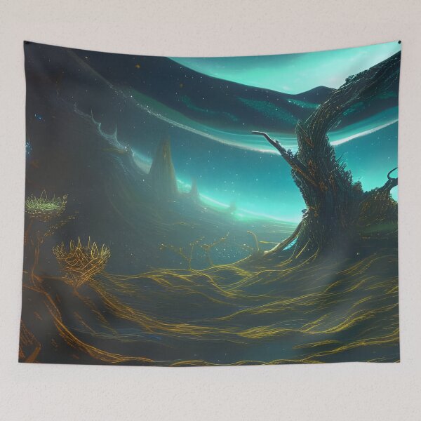 Item preview, Alien World In Warped Space designed and sold by Ink Art Design.