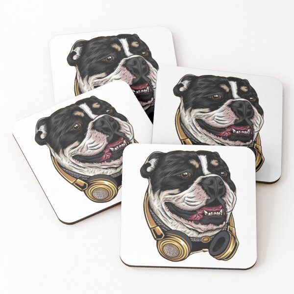 Item preview, Beats and Bulldogs - Cute Dog with Headphones designed and sold by MediaPOX.