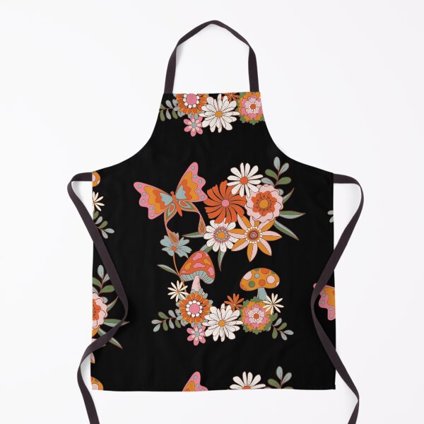 Item preview, Butterfly & Mushrooms With Flowers Colorful Psychedelic 60s Design designed and sold by EarthArtDesigns.
