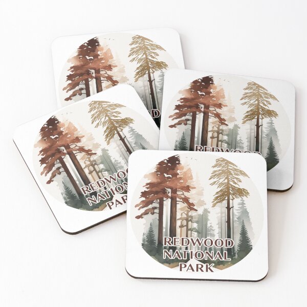 Item preview, Redwood National Park Boho Watercolor Circle designed and sold by PikoApparel.