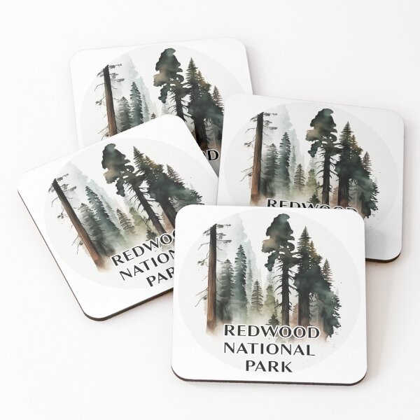 Item preview, Redwood National Park Boho Watercolor Circle designed and sold by PikoApparel.