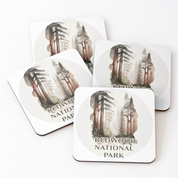 Item preview, Redwood National Park Boho Watercolor Circle designed and sold by PikoApparel.