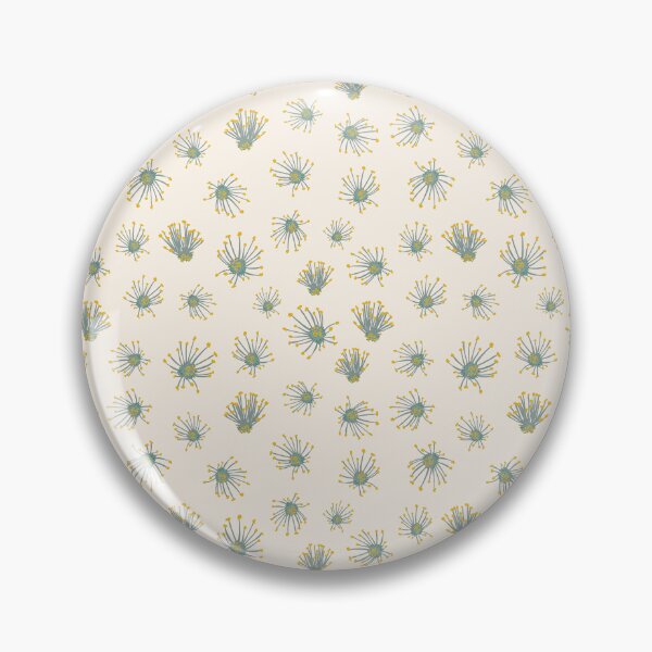 Item preview, pistils blue yellow with cream background designed and sold by cezidesign.
