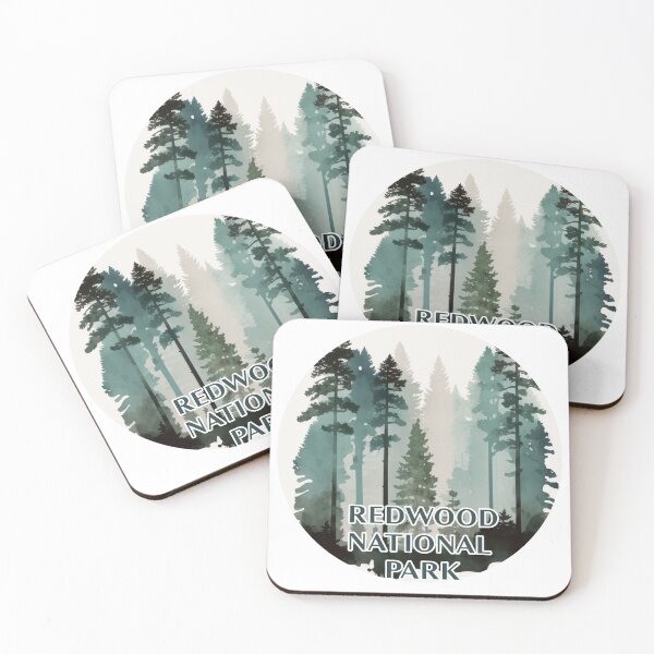 Item preview, Redwood National Park Boho Watercolor Circle designed and sold by PikoApparel.