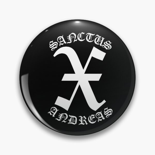 St Andrew Design, Black, Small Pin for Sale by Andrew Fisherman