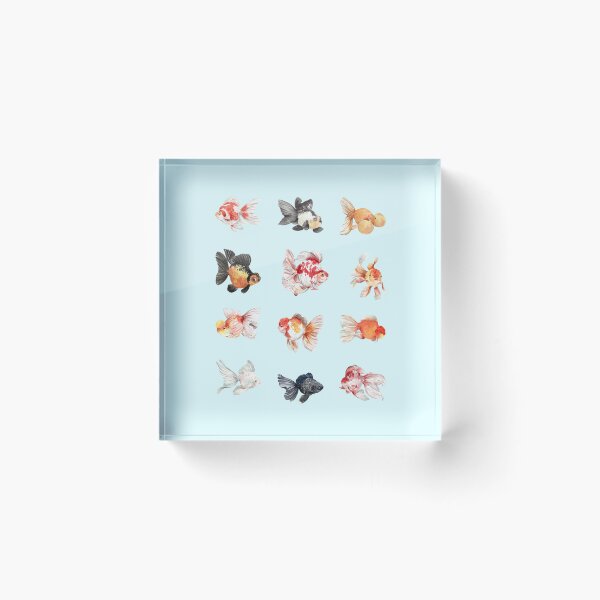 Item preview, watercolor Red Cap Oranda designed and sold by Animster.