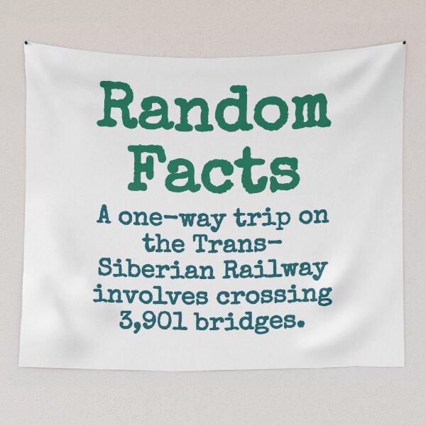 Item preview, A One Way Trip On The Trans Siberian Railway - Trivia Fact designed and sold by CrankyOldDude.