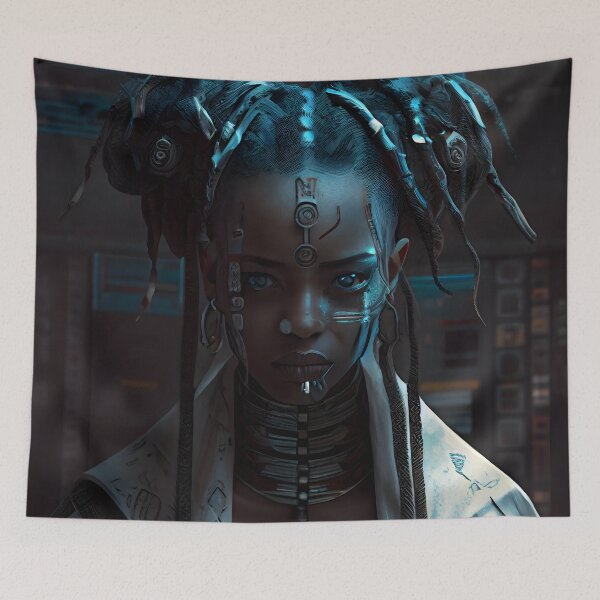 Item preview, Mystic Cyberpunk Priestess designed and sold by EssonDigital.
