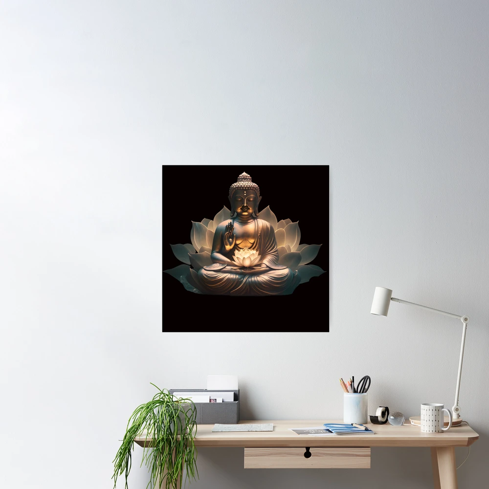 Budda Meditation Lotus Poster Sale for | Redbubble rabbit-br by Flower