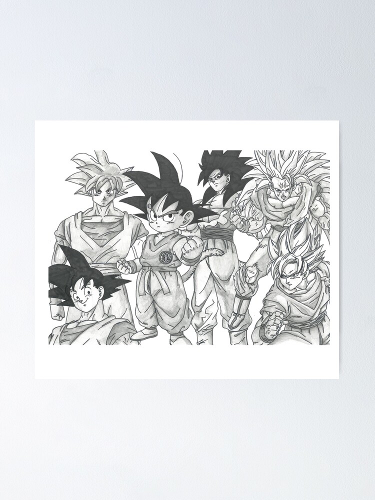 Drawings To Paint & Colour Dragon Ball Z - Print Design 026